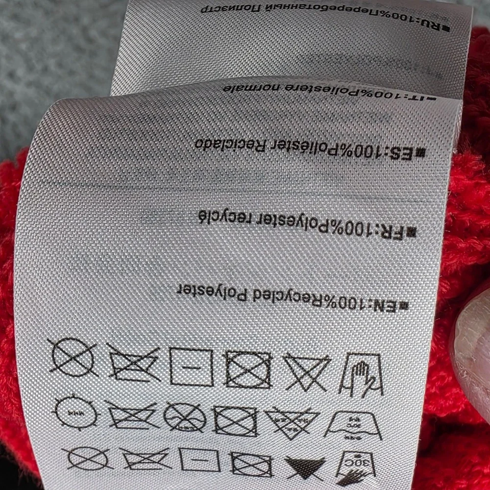 Burton Beanie Kids One Size Red Ribbed Knit Cuffed‎ Logo Snowboard Hat
